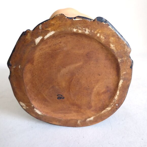 VINTAGE BERNARD BLOCH TOBACCO JAR HUMIDOR ODDITY JOVIAL HAPPY MONK FRIAR (NO LID - Picture 6 of 8